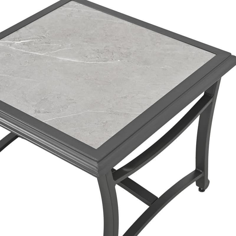 3-Piece Outdoor Metal Rocking-Motion Conversation Bistro Set