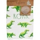 preview thumbnail 1 of 3, Rae Dunn: Roar Kids Hooded Towel & 12" Beach Ball - Dinosaur 48"x 24" Poncho, Cotton Terry Beach Cover Up, Toddler 3+ - Multi