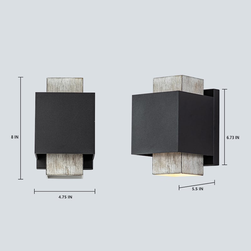 8-inch LED Outdoor Wall Sconce