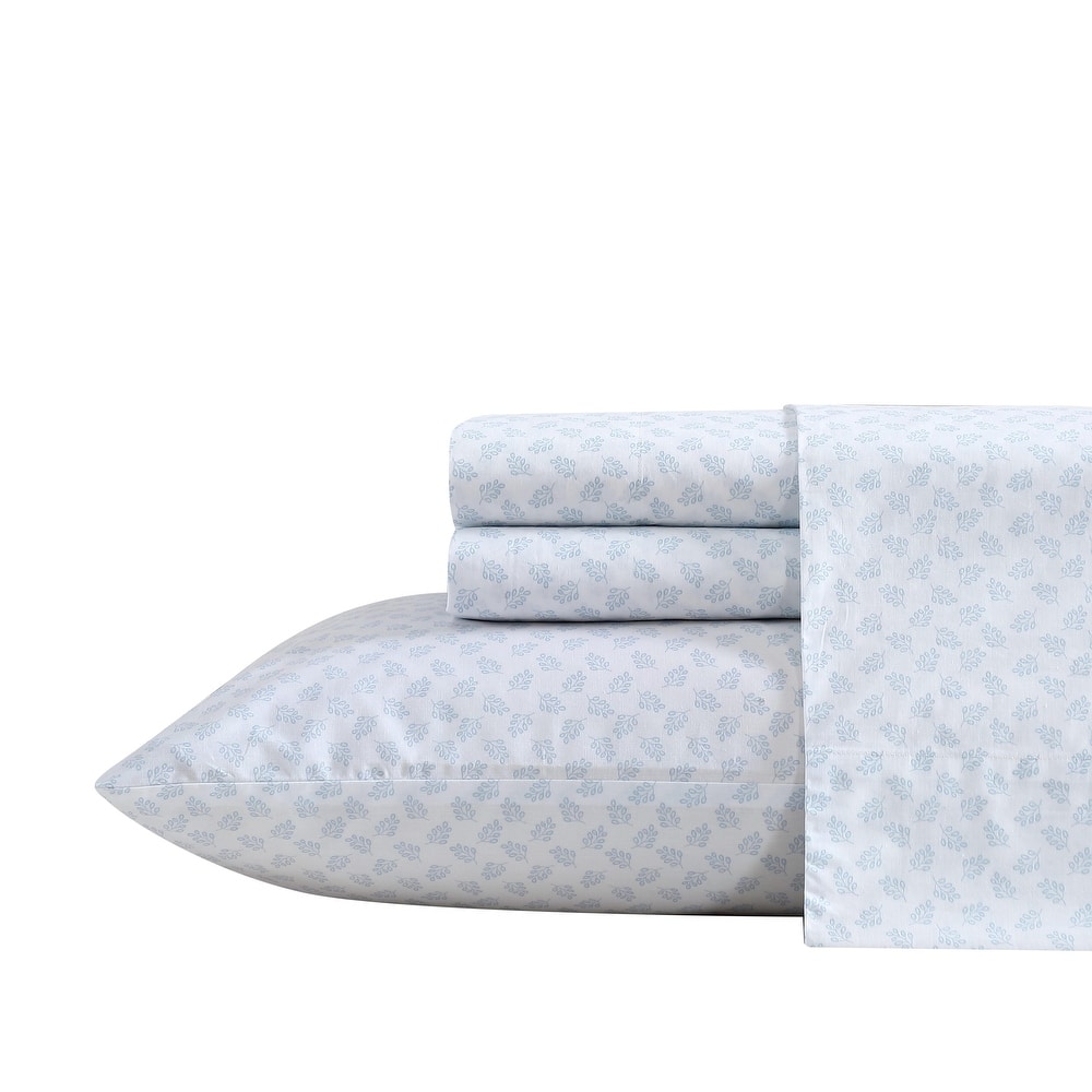 Nautica Cotton Percale Deep Pocket Bed Sheet Sets