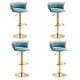 preview thumbnail 96 of 155, Velvet Upholstered Adjustable Bar Stool Swivel Counter Chair Set of 2
