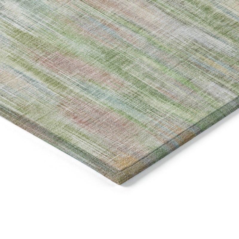 Machine Washable Indoor/Outdoor Modern Watercolor Chantille Rug
