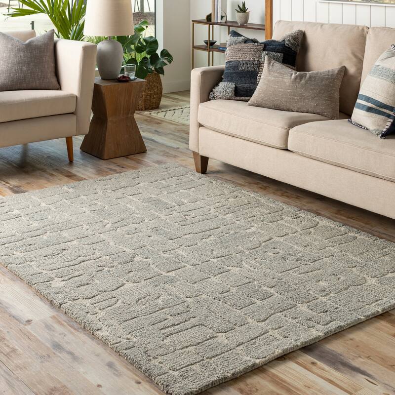 Livabliss Irah Modern Abstract Area Rug - Medium Grey - 5' x 7' 6"