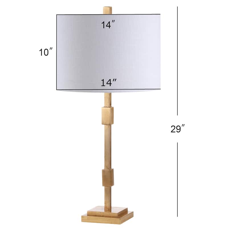 Ziggy 29" Metal LED Table Lamp, Gold Leaf by JONATHAN Y