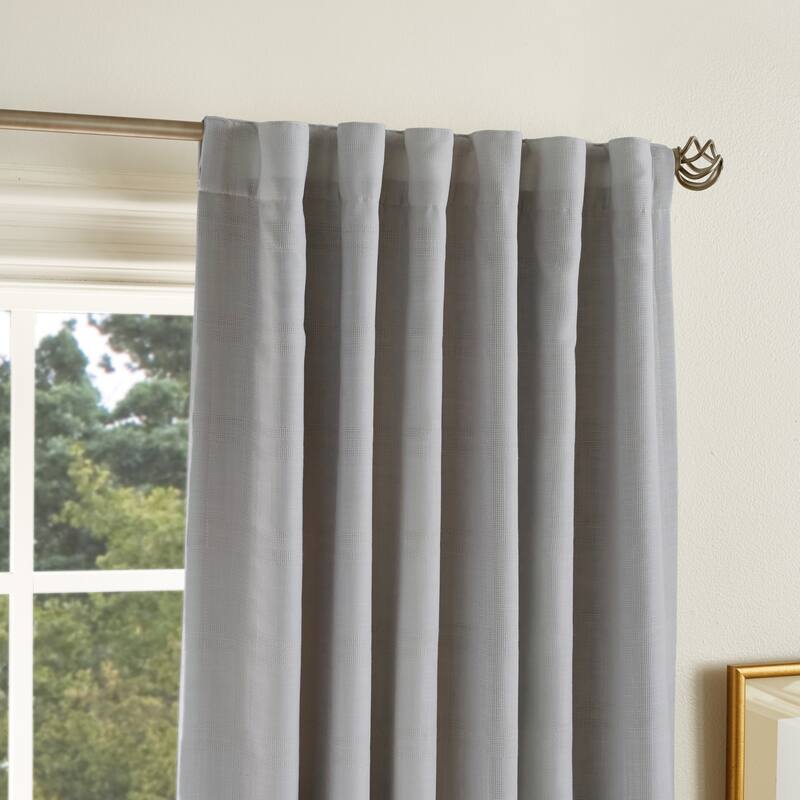 Martha Stewart Bedford Woven Plaid Blackout Curtain Panel Pair