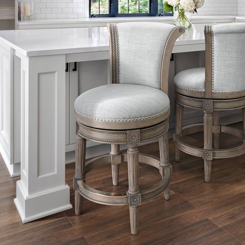 Copper Grove Rijssen 26in. Counter-Height Wood Swivel Stool