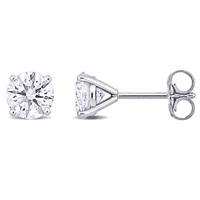 Miadora 2ct TDW Lab-Grown Diamond Martini Style Solitaire Stud Earrings 14k White Gold