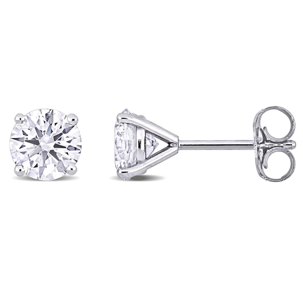 Miadora 2ct TDW Lab-Grown Diamond Martini Style Solitaire Stud Earrings 14k White Gold