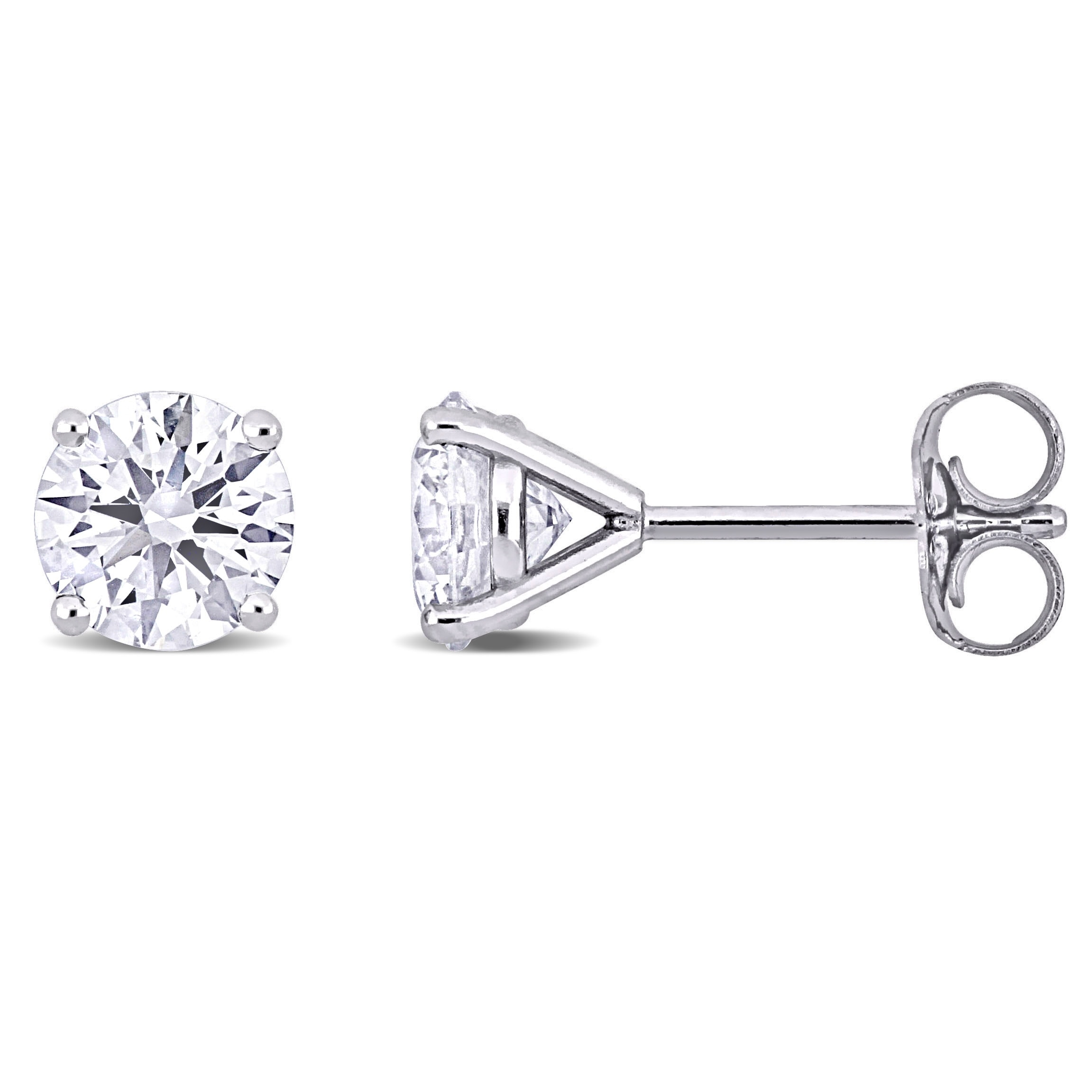 Miadora 1 1/2ct TDW Lab-Grown Diamond Stud Earrings in 14k White Gold