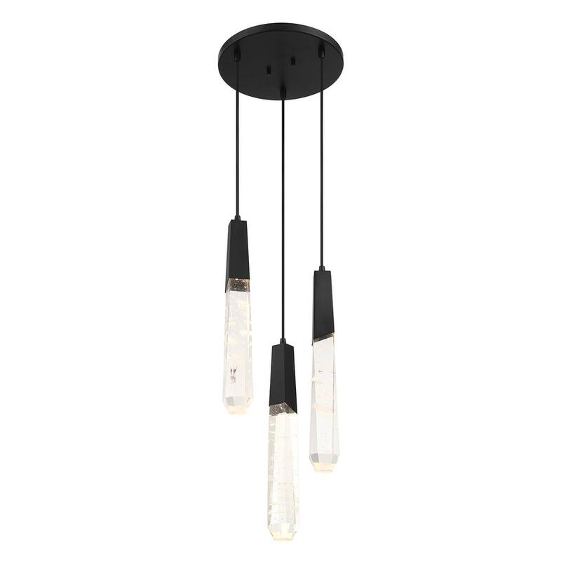 Kovacs P1284-L Drifting Droplets 3 Light 12" Wide LED Crystal Multi
