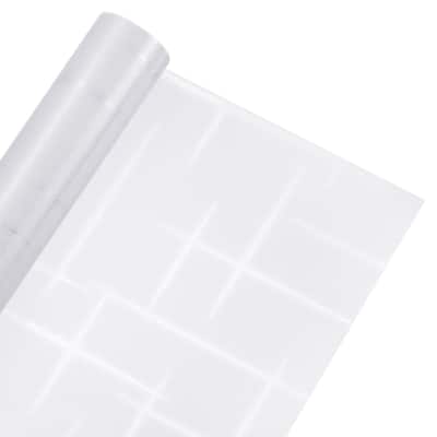 Window Privacy Film, Window Film Cross Pattern - White