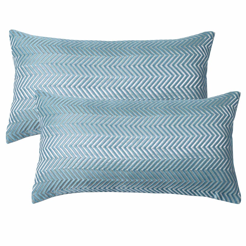 Jacquard Lumber Pillow Shell 2 Piece Set, 14" x 26", NO INSERT
