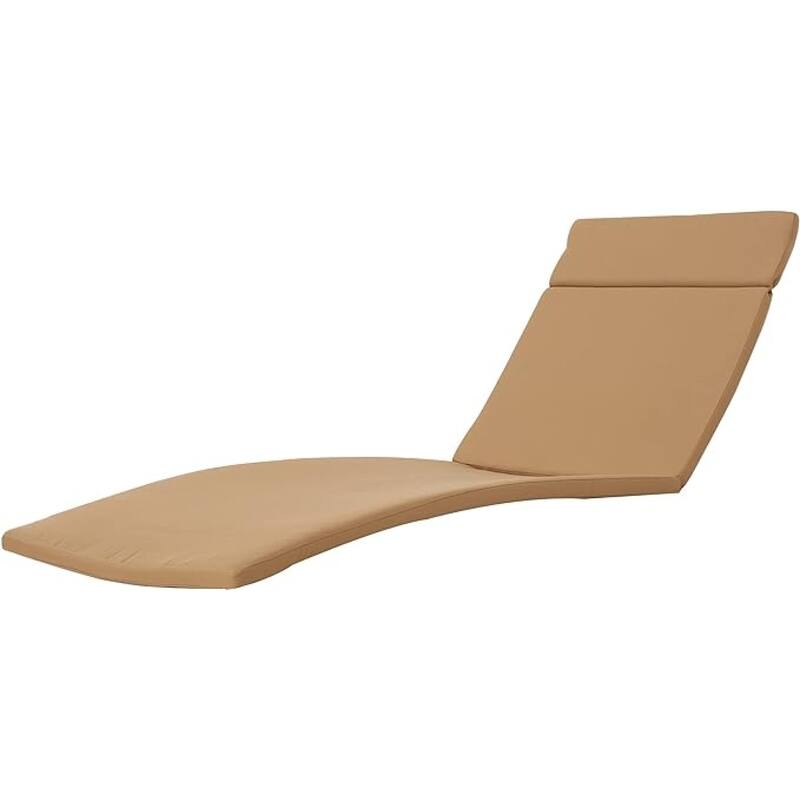 Roomfitters Salem Outdoor Chaise Lounge Cushion with Ties, Water Resistant, Patio Pad - Caramel