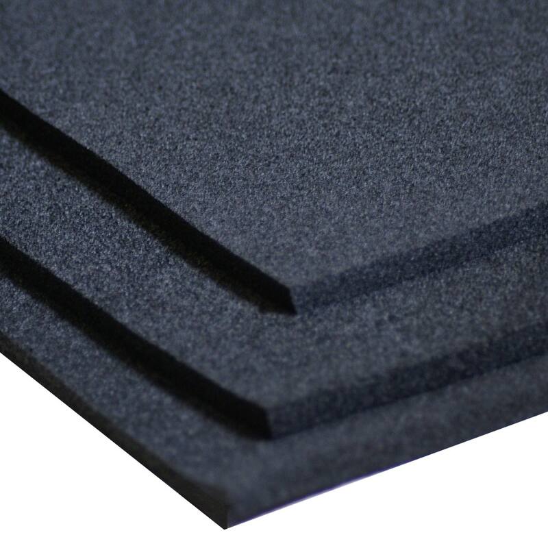 Rubber-Cal Open Cell Rubber - EPDM - 1/8" Thick x 39" Width x 78" Length - Black - 39x78