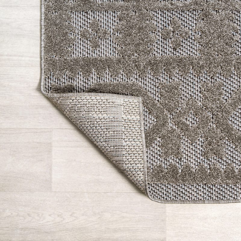 JONATHAN Y Jordan High-Low Pile Mediterranean Tile Indoor/Outdoor Area Rug
