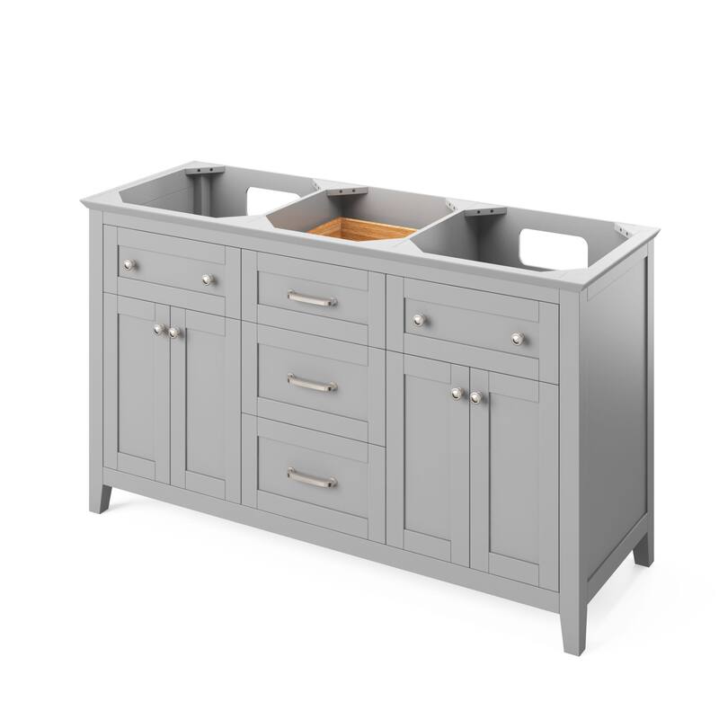 Jeffrey Alexander VN2CHA-60-NT Chatham 60" Double Free Standing Vanity - Grey - Painted