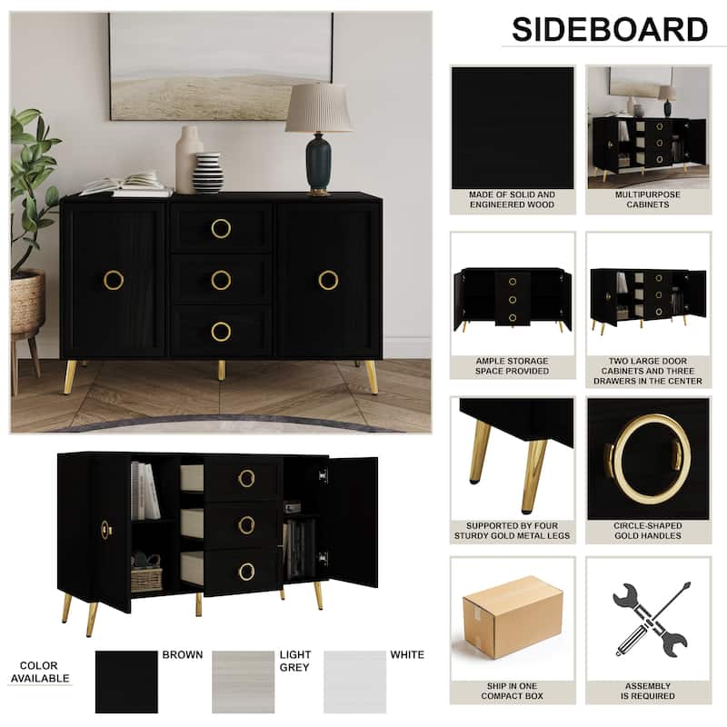 CraftPorch Contemporary Glam Sideboard Cabinet
