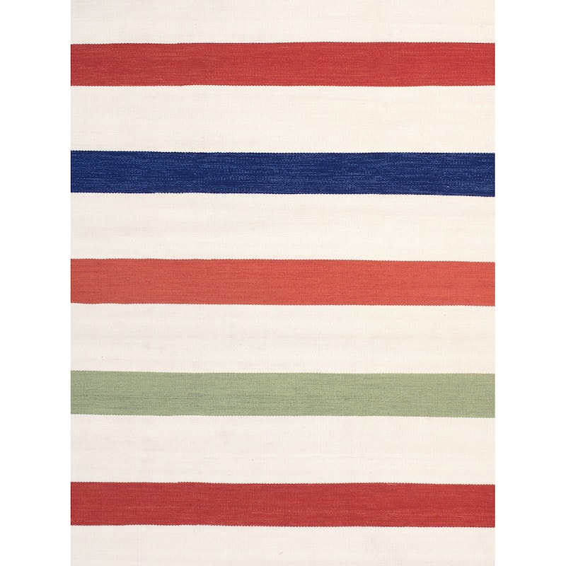 Pasargad Home Hampton Striped Indoor/Outdoor Area Rug