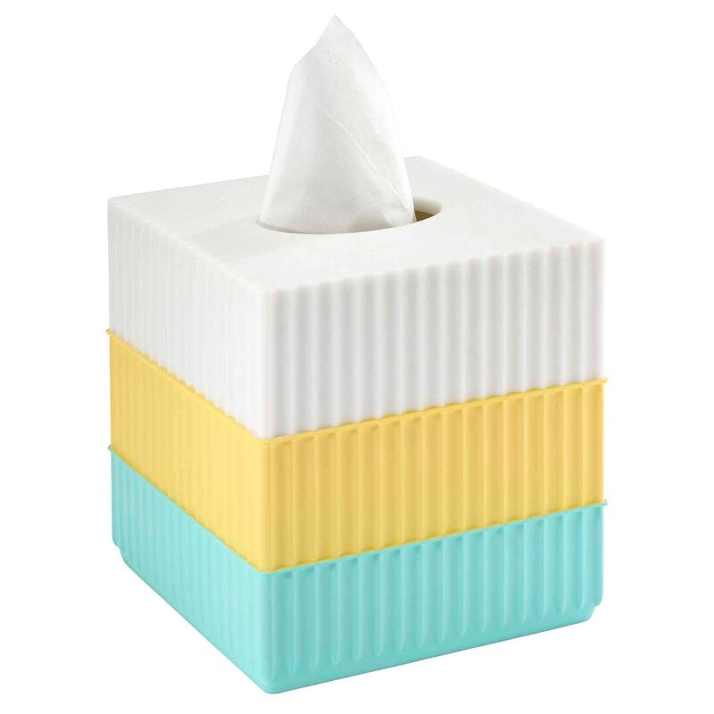 Izod Clubhouse Stripe Aqua Tissue Cover - Tissue Cover