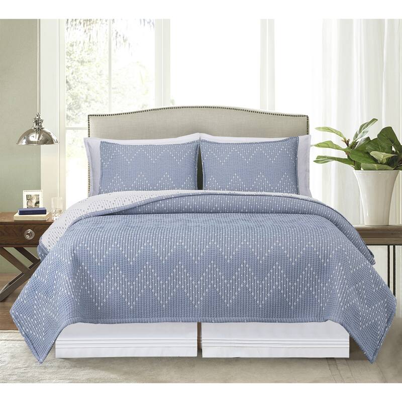 Chambray Maya Jacquard Coverlet Set