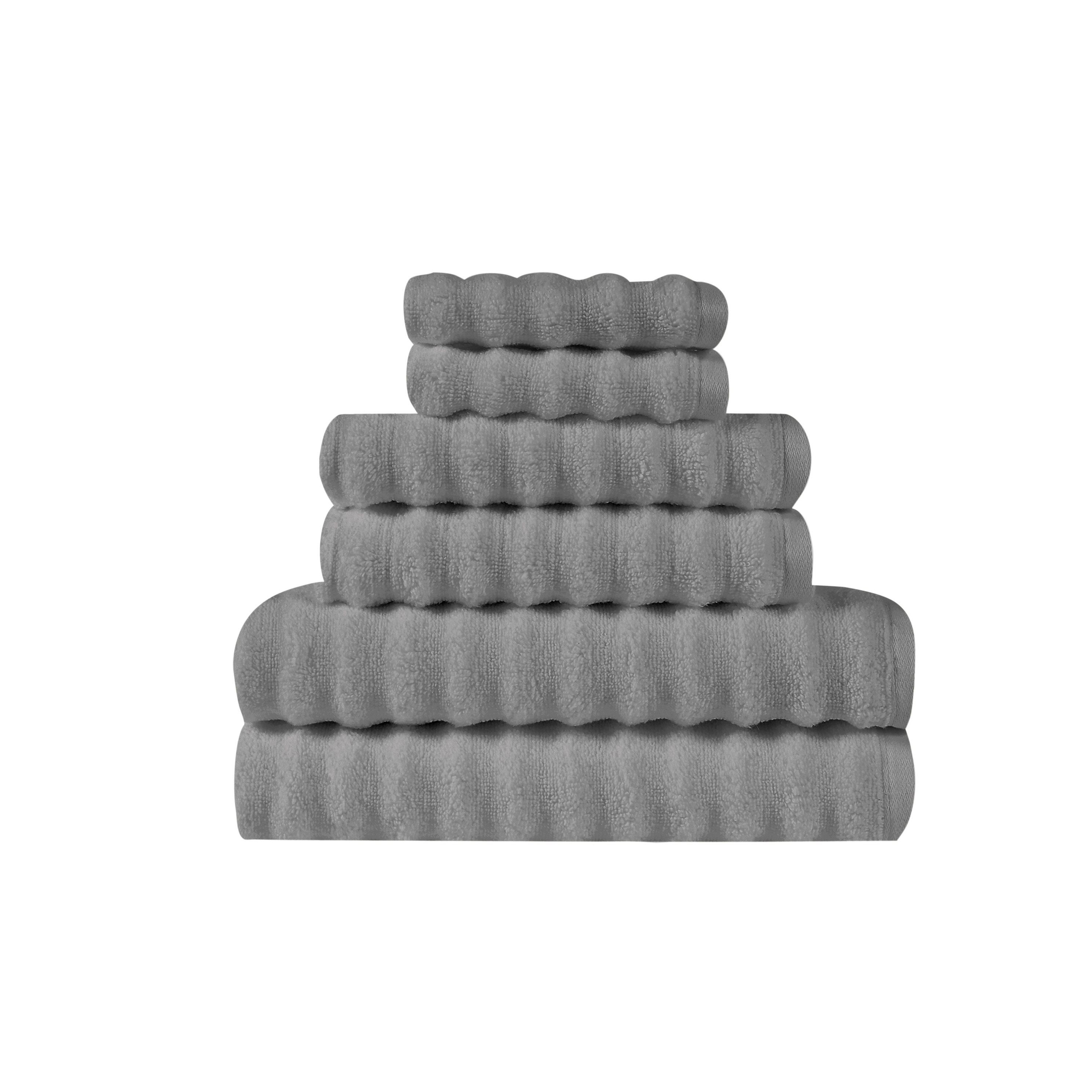 Air Cloud 6-Piece Towel Set - Soft Gray