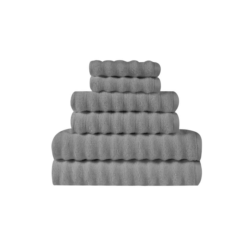 Truly Soft Zero Twist 6 Piece Towel Set - Grey