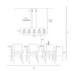 preview thumbnail 9 of 10, Luray Mid-century Modern Farmhouse 5-Light Linear Chandelier Coastal Island Lights for Dining Room - L34.2"*W3.54"*H8.7"