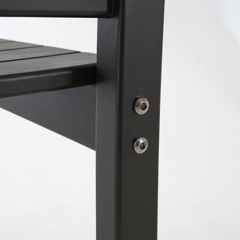 2-Pack HDPE Indoor/Outdoor Dining Chairs, All-Weather Garden & Patio Side Chairs with Modern Backrest