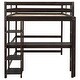 preview thumbnail 36 of 91, Modern Solid Wood Loft Bed with Built-in Desk, Safety Ladder