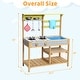 preview thumbnail 8 of 10, GIMMYFIVE Wooden Play Kitchen,Indoor Outdoor Pretend Mud Kitchen Set for Toddler with Removable Sink & Faucet