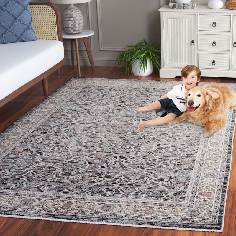 SAFAVIEH Artifact Aelita Vintage Rug - 2'2" x 8' Runner - Charcoal/Grey