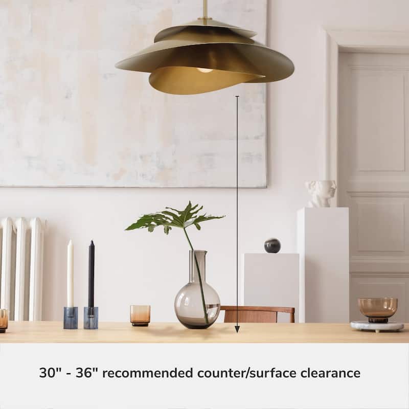 Hunter Hiro 1 Light Pendant - Kitchen, Dining Room, Entry - Contemporary, Modern - Statement Lighting!
