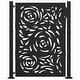 preview thumbnail 35 of 53, vidaXL Garden Gate Black 39.4x49.2" Steel Trace Design