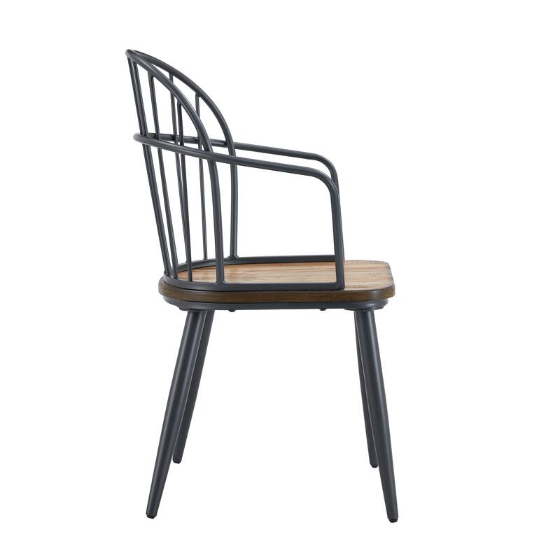 Indoor Dining Chair With Metal Legs (Set of 2)