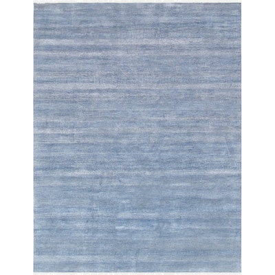 Transitiona collection Hand-Knotted Bamboo Silk & Wool Area Rug - 9' x 12'