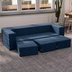 preview thumbnail 83 of 115, Porch & Den California King Convertible Sleeper Sofa and Ottomans