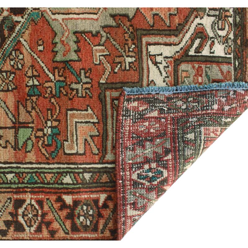 Fine Vintage Distressed Sallsbur Rust/Brown Rug - 4'2" x 7'5"