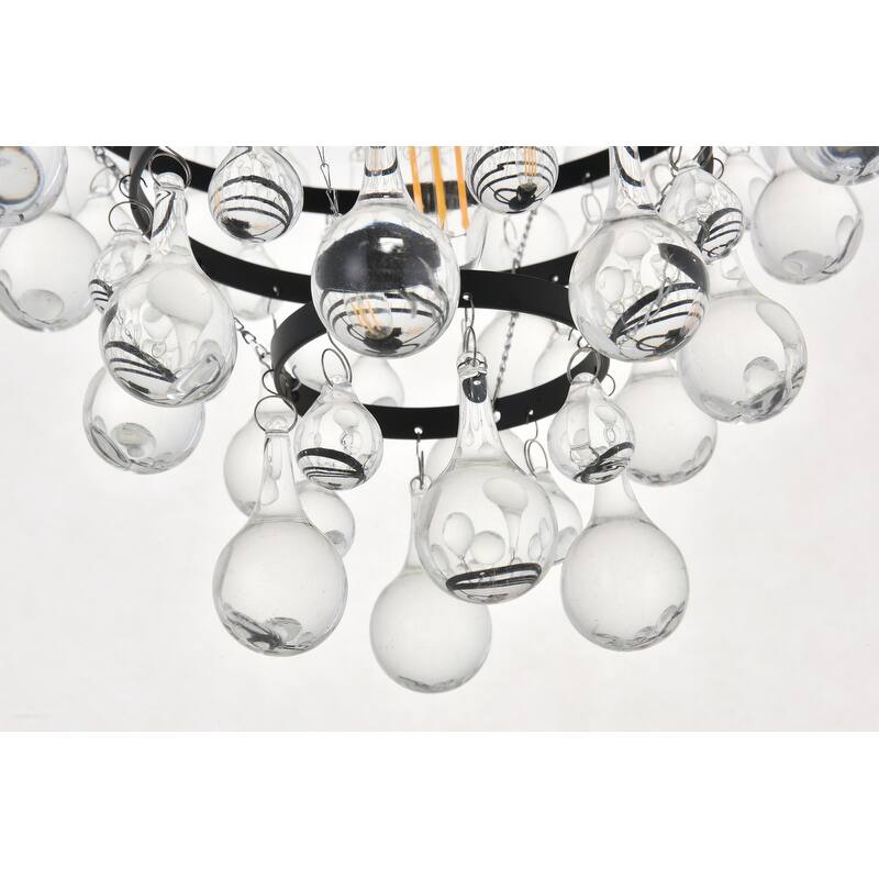 Kora 3-light Crystal Droplet Pendant Lamp
