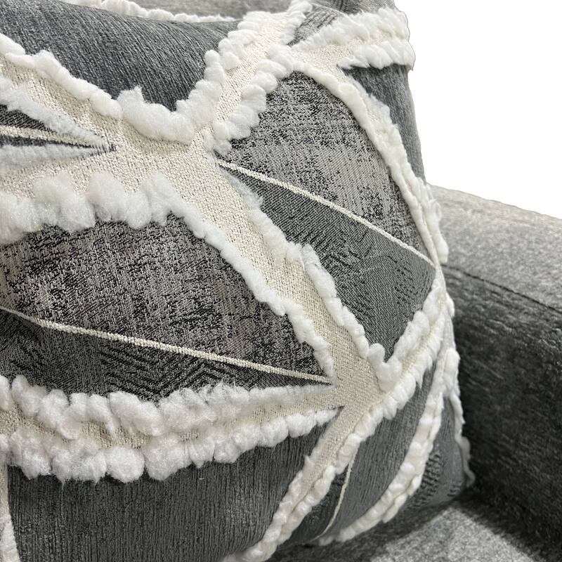 Roundhill Furniture Arden Living Room Chenille Upholstered Loveseat, Posh Gray - N/A