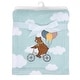preview thumbnail 4 of 5, Bedtime Originals Up Up & Away Bear/Balloon/Cloud Soft Blue Fleece Baby Blanket