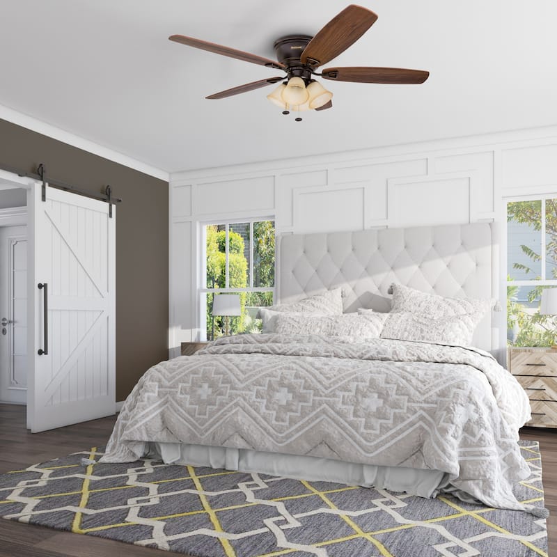 52" Honeywell Glen Alden Oil Rubbed Bronze LED Indoor Ceiling Fan with Light & Pull Chain