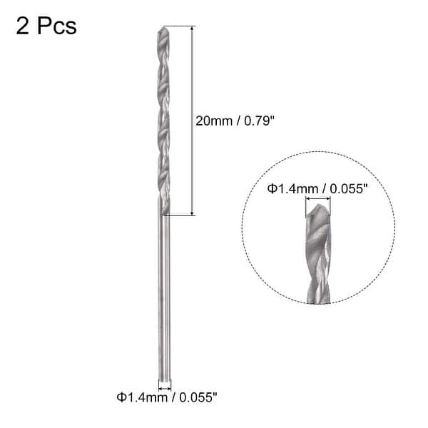 1mm C2/K20 Tungsten Carbide Straight Shank Spiral Flutes Twist Drill