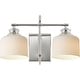 preview thumbnail 1 of 8, Maxim 21492WT Bisque 2 Light 10" Tall Wall Sconce Polished Nickel