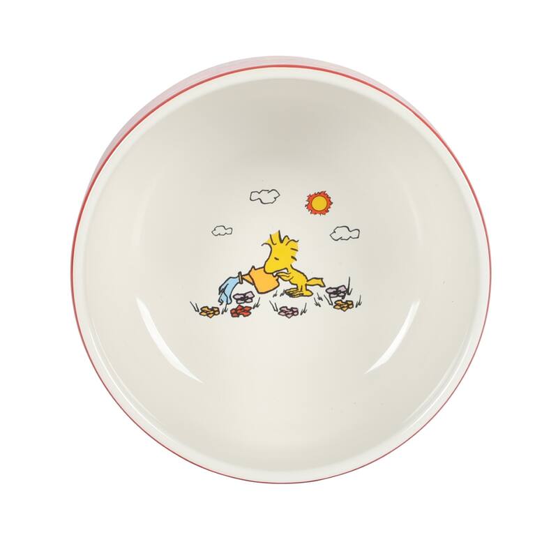 Peanuts Snoopy 4 Pack Stackable 5.5" Decorate Stoneware Bowl Set