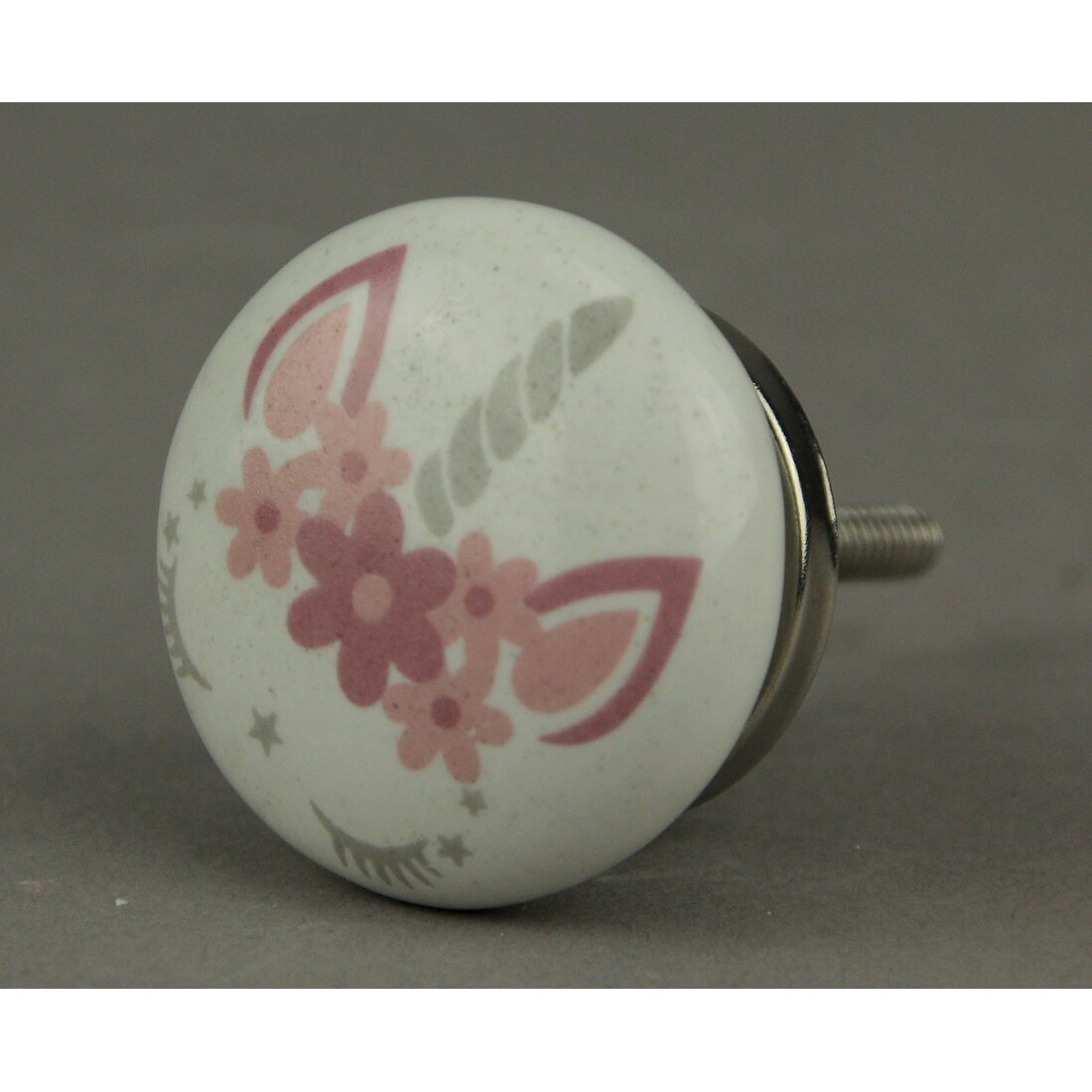 Shop White And Pink Ceramic Sleeping Unicorn Face Cabinet Or Drawer Pulls Set Of 8 1 5 X 2 X 1 5 Inches Overstock 29383384