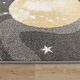 preview thumbnail 3 of 10, Kids Rug Space with Planets and Stars in Pastel Colors