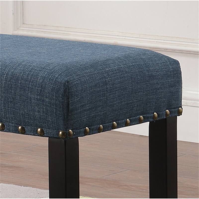 Dining Bench with Nailhead Trim