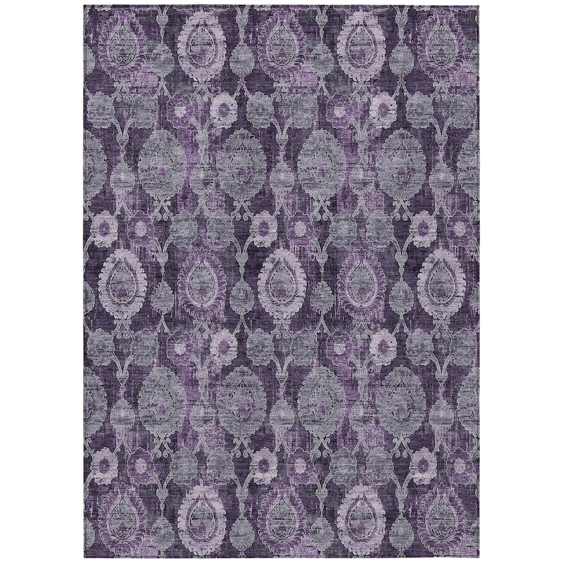 Machine Washable Indoor/ Outdoor Chantille Traditional Floral Rug