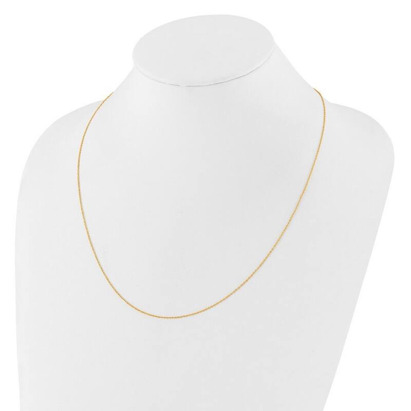Curata 14k Yellow or White Gold 22" Adjustable .95mm Singapore Chain Necklace (Lobster)