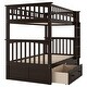 preview thumbnail 58 of 86, Full or Twin Bunk Bed with Safety Guardrail & 2 Storage Drawers, Convertible Beds Wood Slat Support Bunk Bed